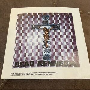 Dead Kennedys Graphic Print In God We Trust Sticker rare 6x6”